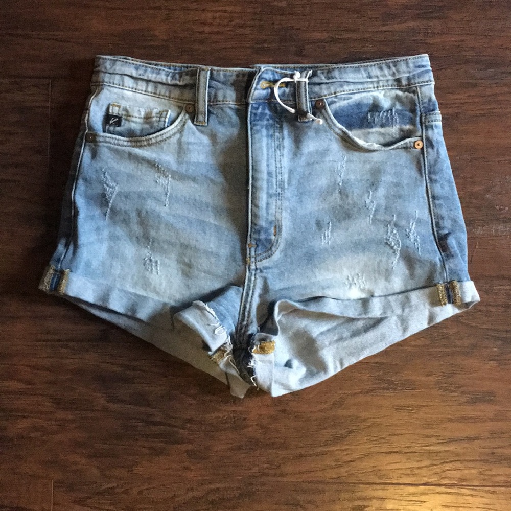Light wash shorts